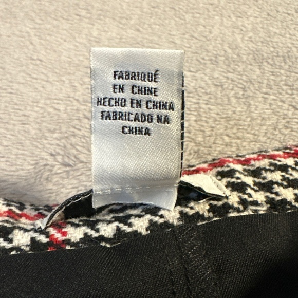 Plaid Skirt Mini Size Large Skort Black White Red Pockets Taylor Forever 21 - Picture 4 of 9